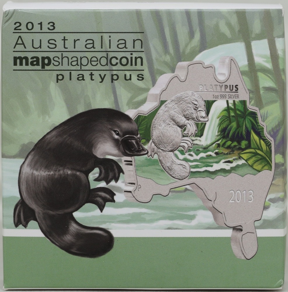2013 Silver 1oz Specimen Map Shaped Coin - Platypus product image