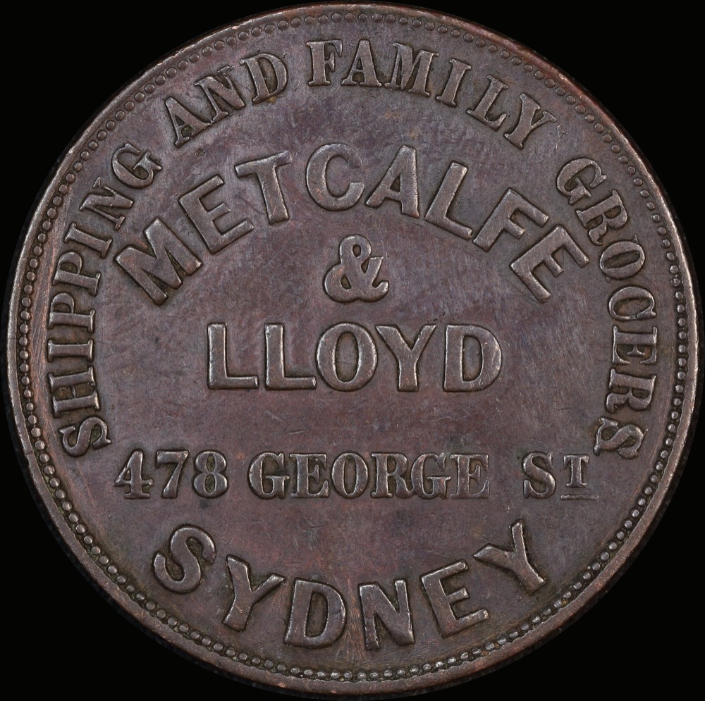 Metcalf & Lloyd Copper Penny 1863 A# 369 Very Fine product image