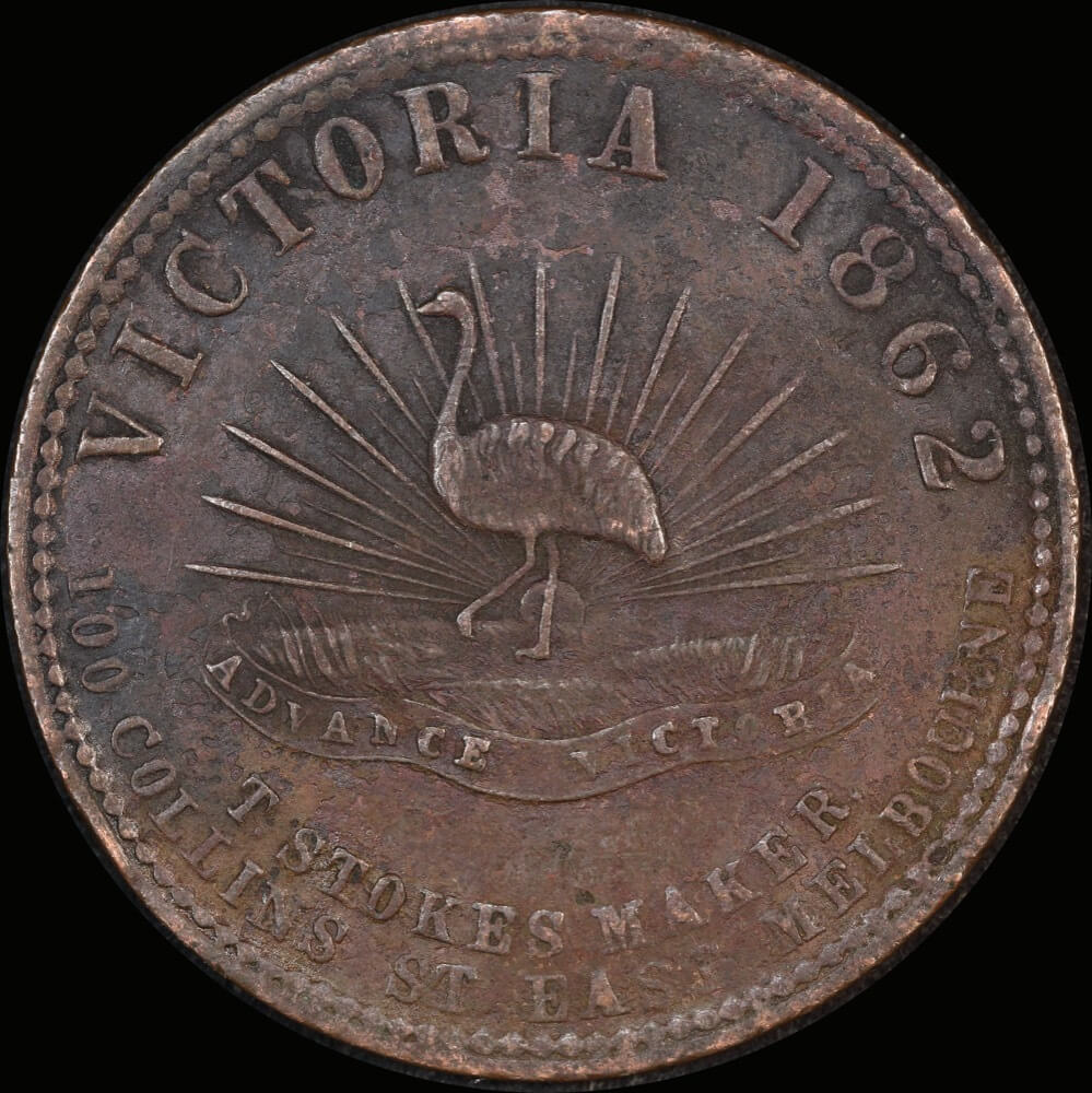 Stokes Copper Penny 1862 A# 557 Fine product image