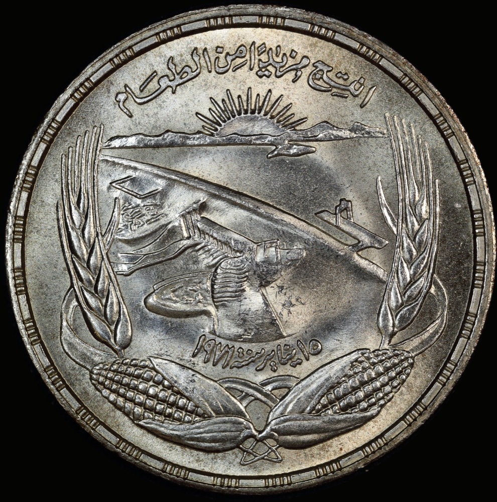Egypt 1973 Silver 1 Pound KM# 439 Uncirculated product image
