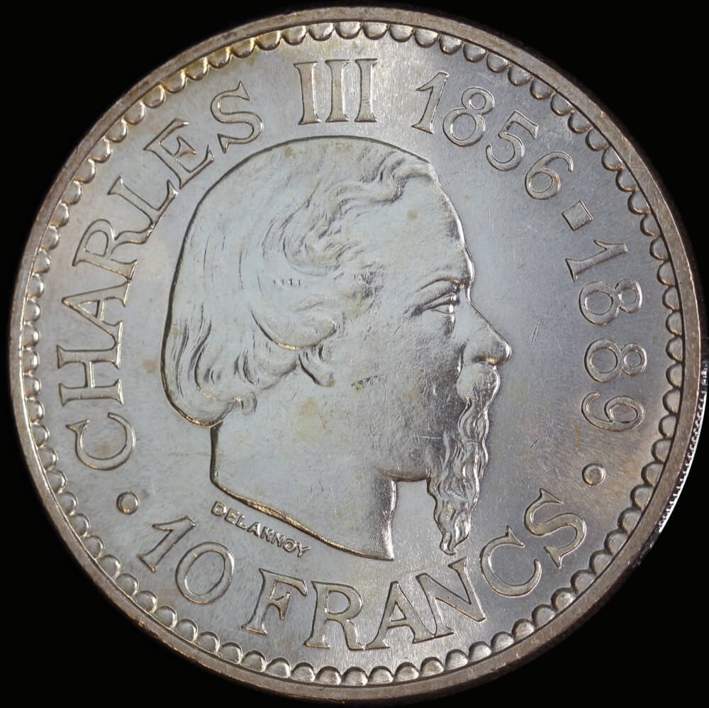 Monaco 1966 Silver 10 Francs KM# 146 Uncirculated product image