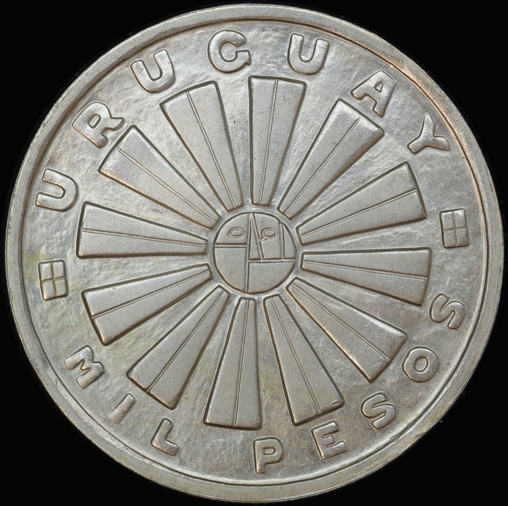 Uruguay 1969 Silver 100 Pesos KM# 55 Choice Uncirculated product image