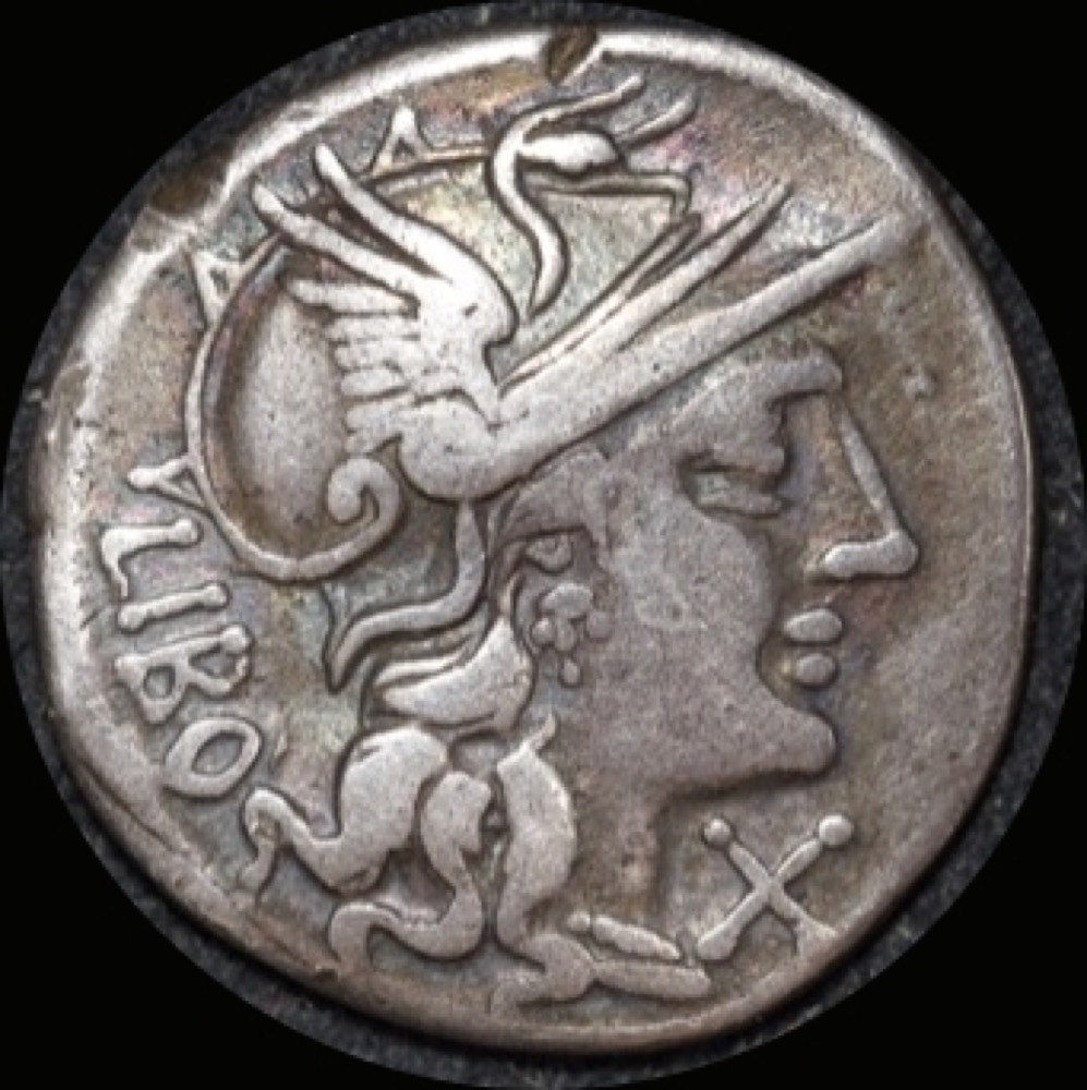 Ancient Rome (Republic) 148 BC Q. Marcius Libo Silver Denarius Dioscuri RRC 215/1 Very Fine product image