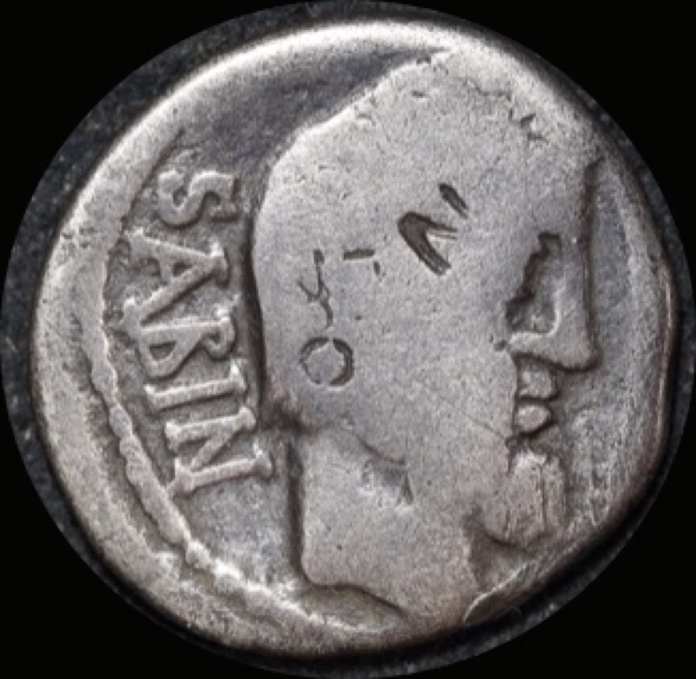 Ancient Rome (Republic) 89BC L. Titurius Sabinus Silver Denarius Tarpeia RRC 344/2a about Fine product image