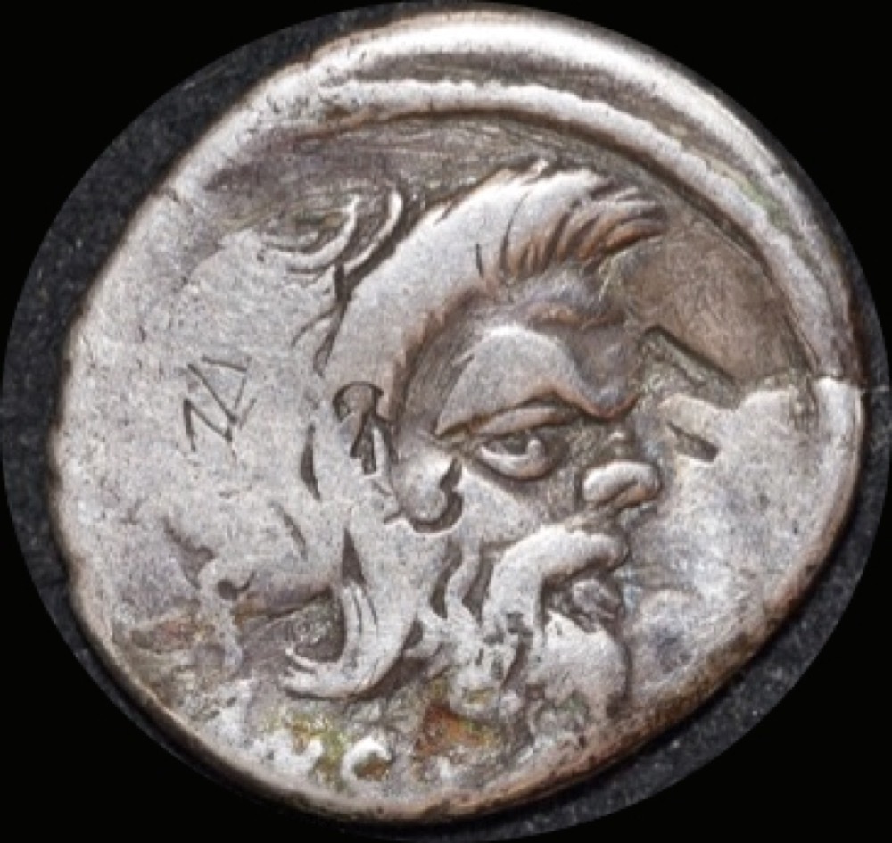 Ancient Rome (Republic)  48 B.C. D. Iunius Brutus Albinus Silver Denarius Hands clasped  RRC 451/1 Fine product image