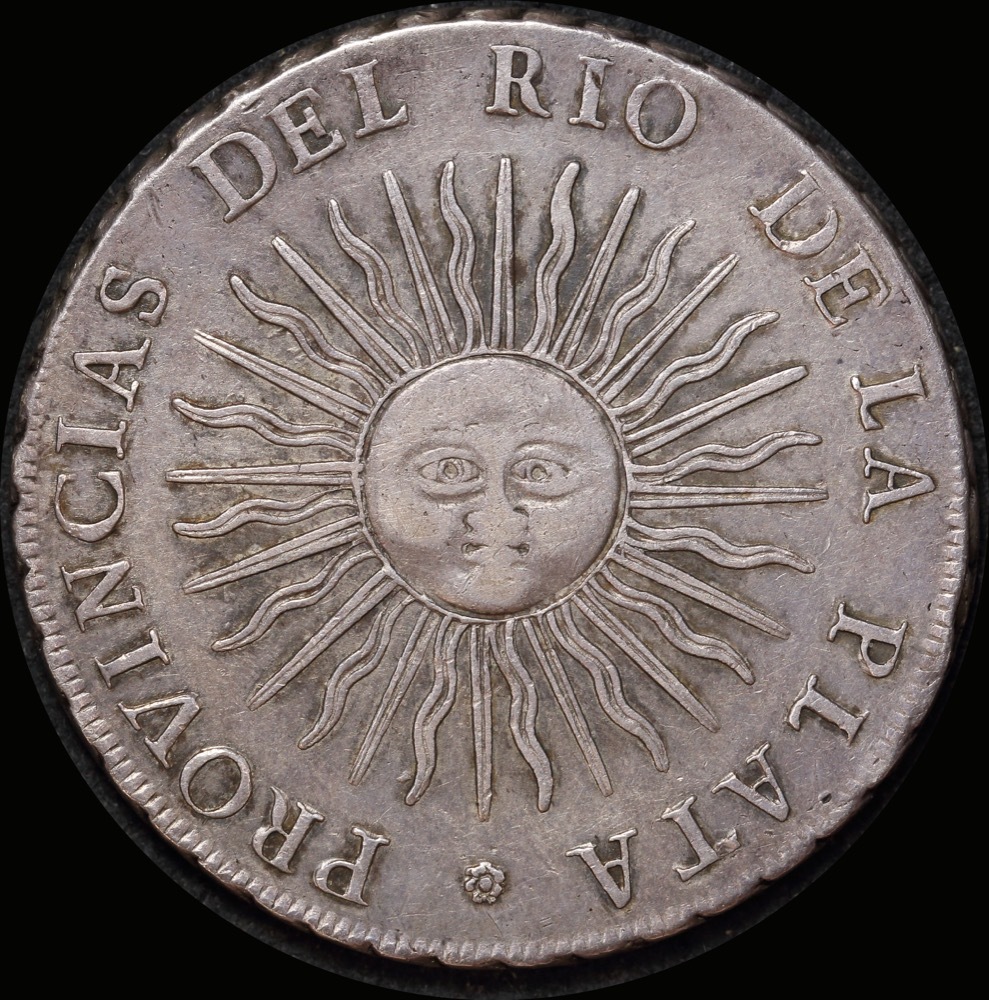 Argentina 1813 Silver 8 Reales KM# 5 good VF product image