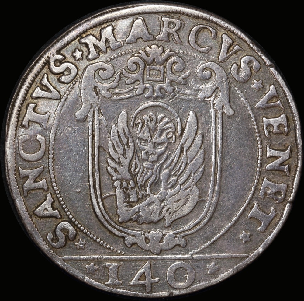 Italian States (Venice) per Giovanni Bembo 1615 ~ 1618 Silver Scudo Dav# 4237 good Fine product image