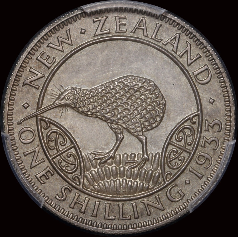New Zealand 1933 Silver Pattern Shilling KM# Pn 3 PCGS SP65 product image