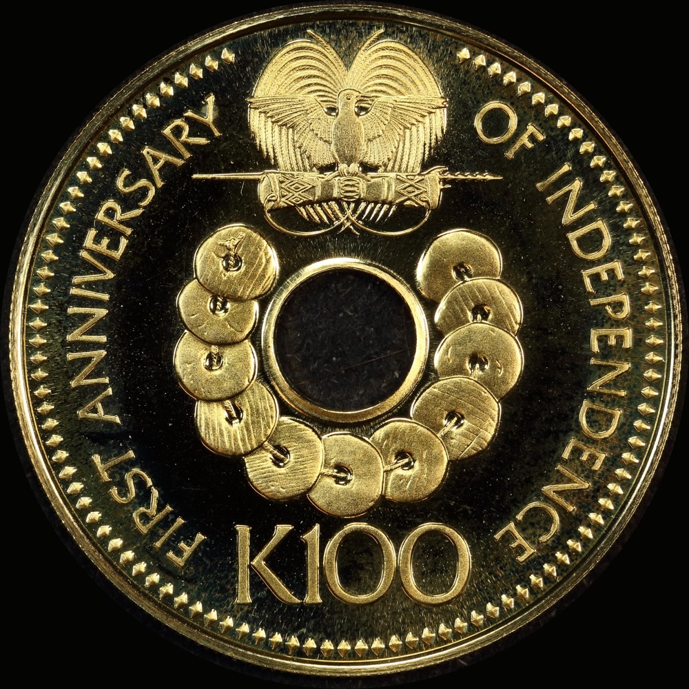 Papua New Guinea 1976 Gold 100 Kina Proof Coin KM#10 FDC product image