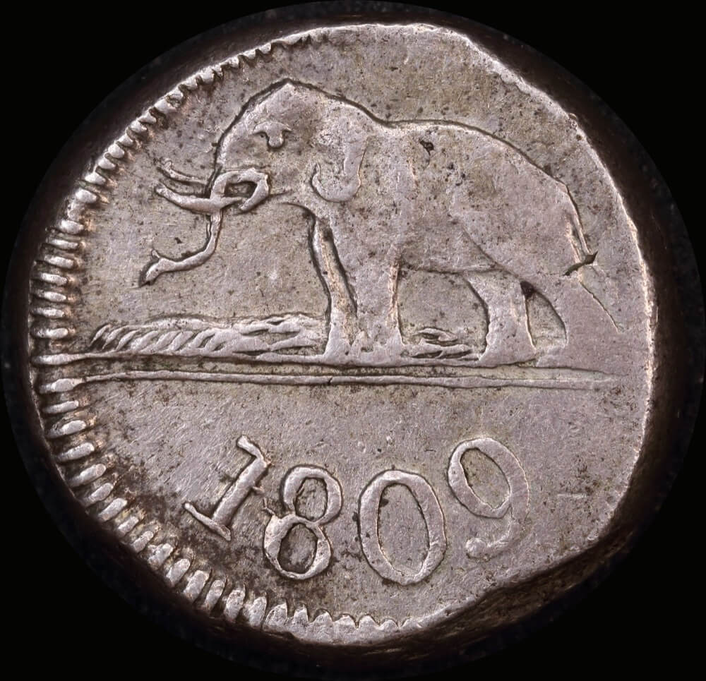 Ceylon 1809 Silver 96 Stuivers KM# 78 Very Fine product image