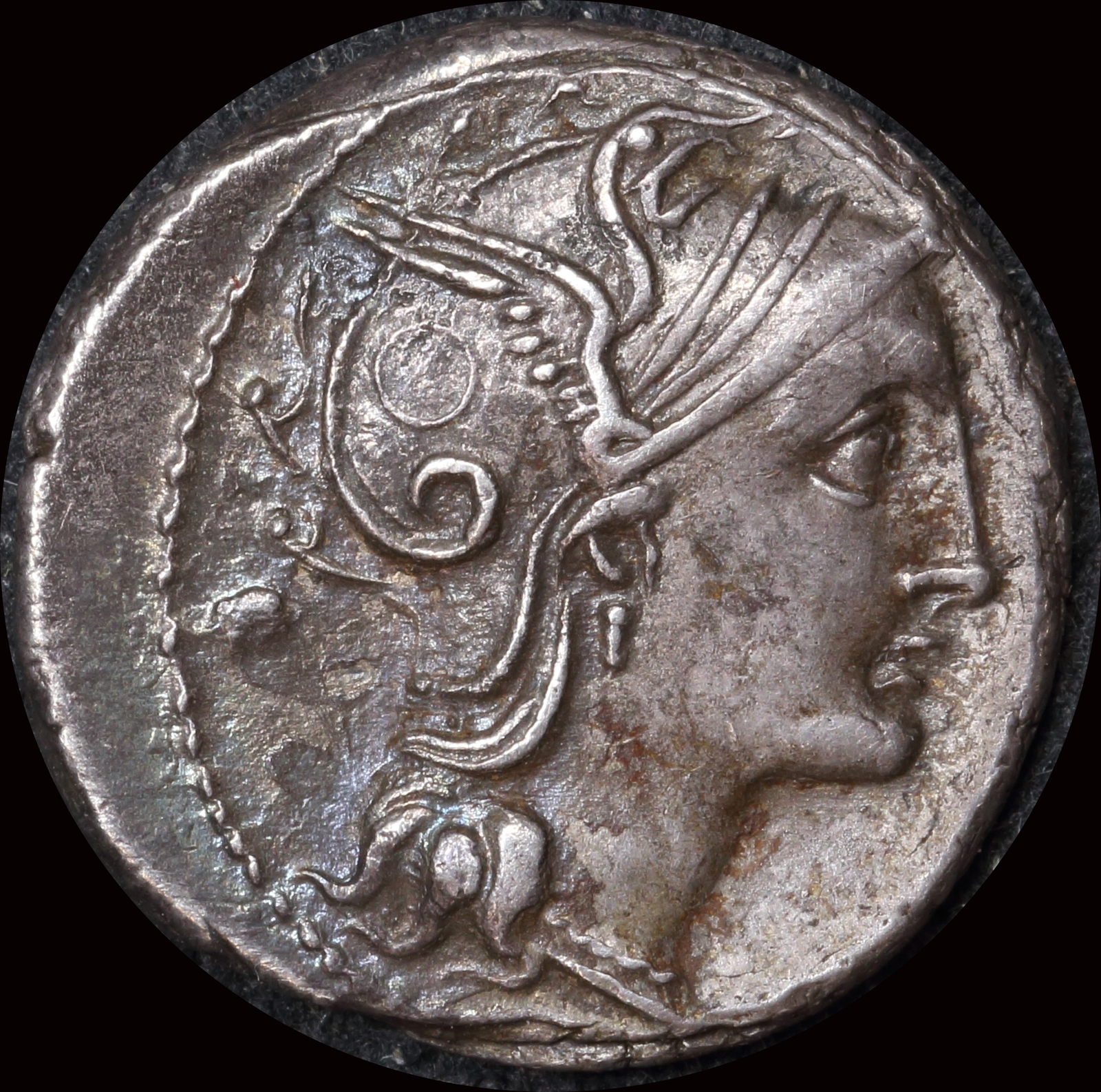 Ancient Rome (Republic)  110 ~ 109 BC C. Claudius Pulcher Silver Denarius Victory in biga  RRC 300/1 Extremely Fine product image