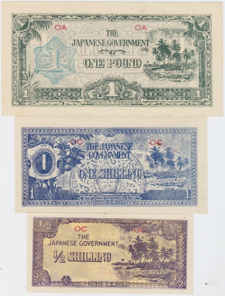 Set of 3 Contemporary Replica JIM (Oceania) Notes good EF product image