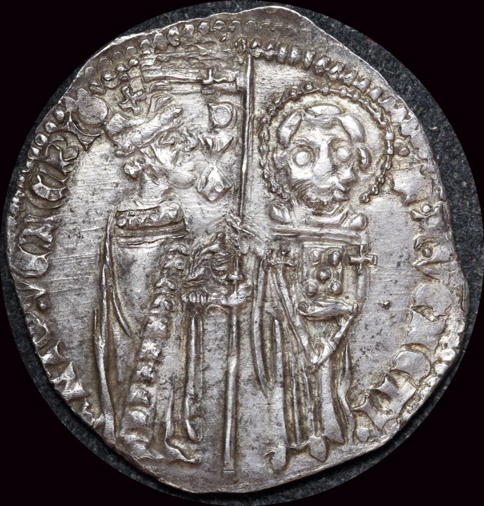 Italian States (Venice) 1382 ~ 1400 Silver Grosso   Very Fine product image