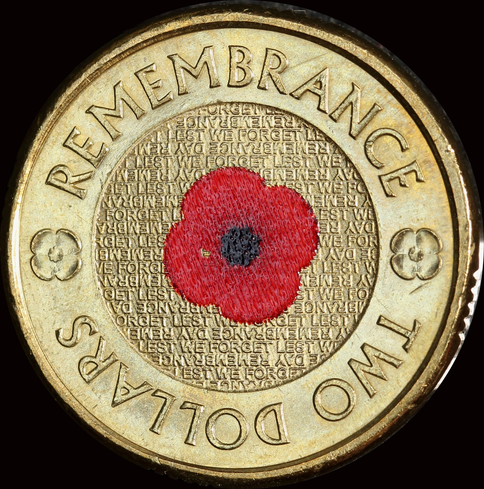 2012 Coloured 2 Dollar Coin Remembrance Day - Red Poppy Uncirculated product image