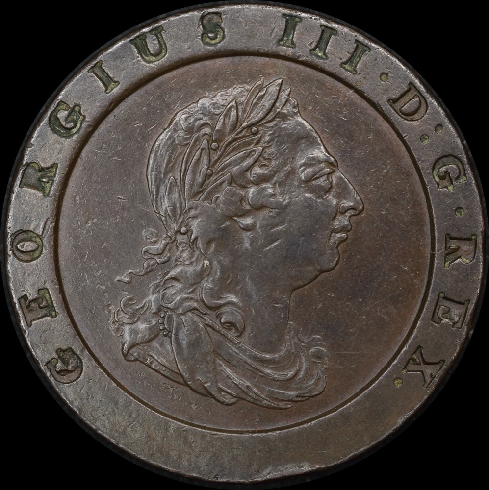 1797 Copper Cartwheel Twopence George III S#3776 Extremely Fine product image
