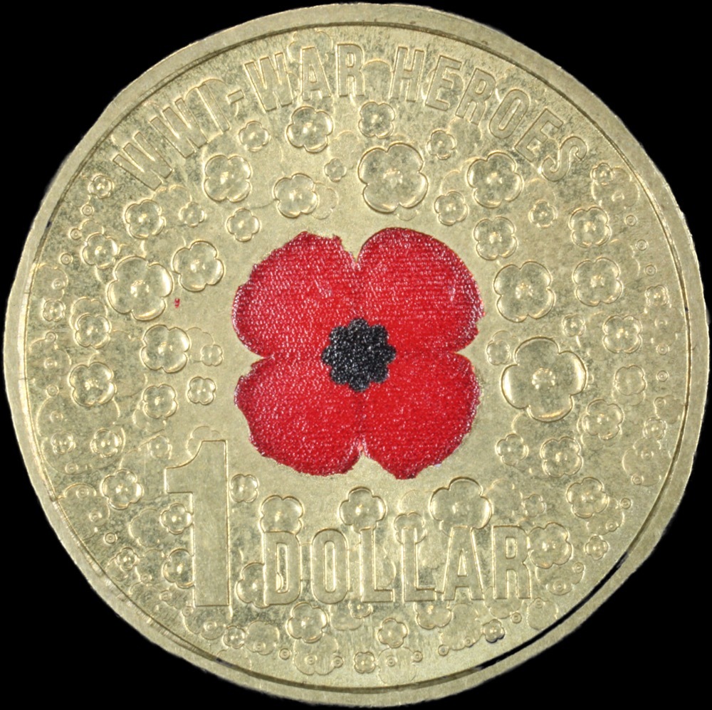 2015 One Dollar Uncirculated WWI War Heroes - Red Poppy product image