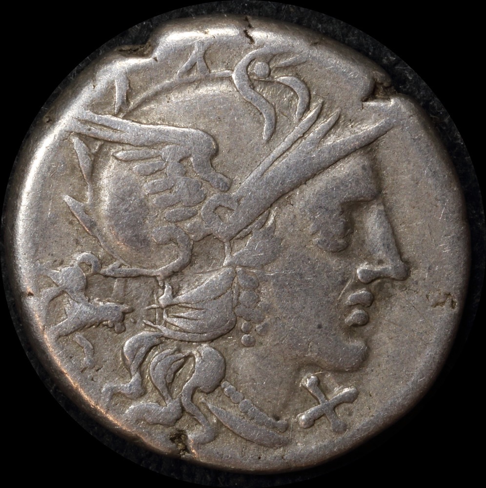 Ancient Rome (Imperial)  146 BC  C. Antestius Silver Denarius Dioscuri  RRC 219/1a Fine product image