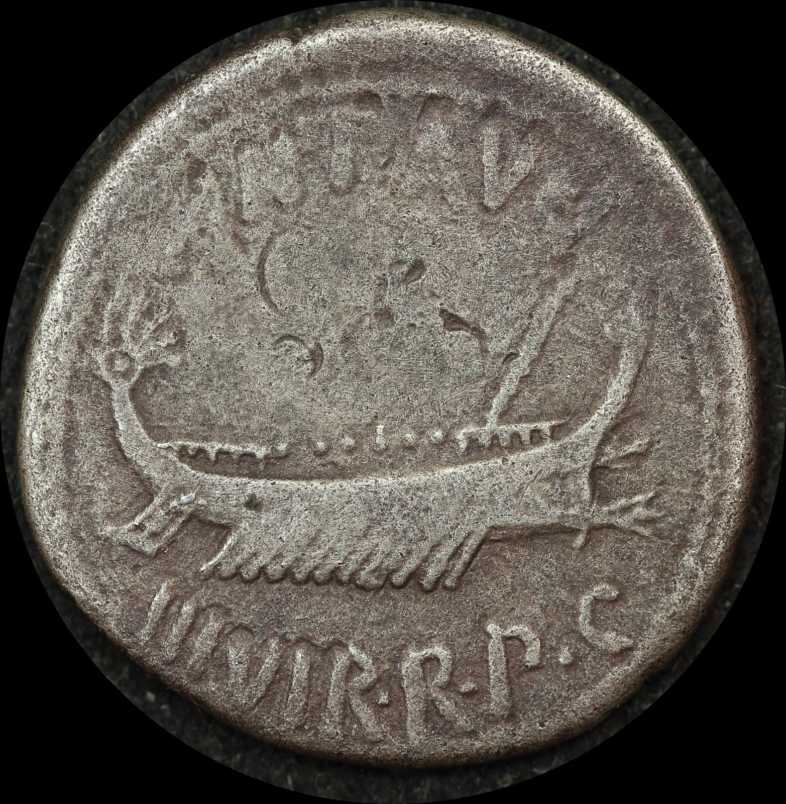 Ancient Rome (Imperial) 32 BC Marc Antony Silver Denarius Legion V CR# 544/18 Fine product image
