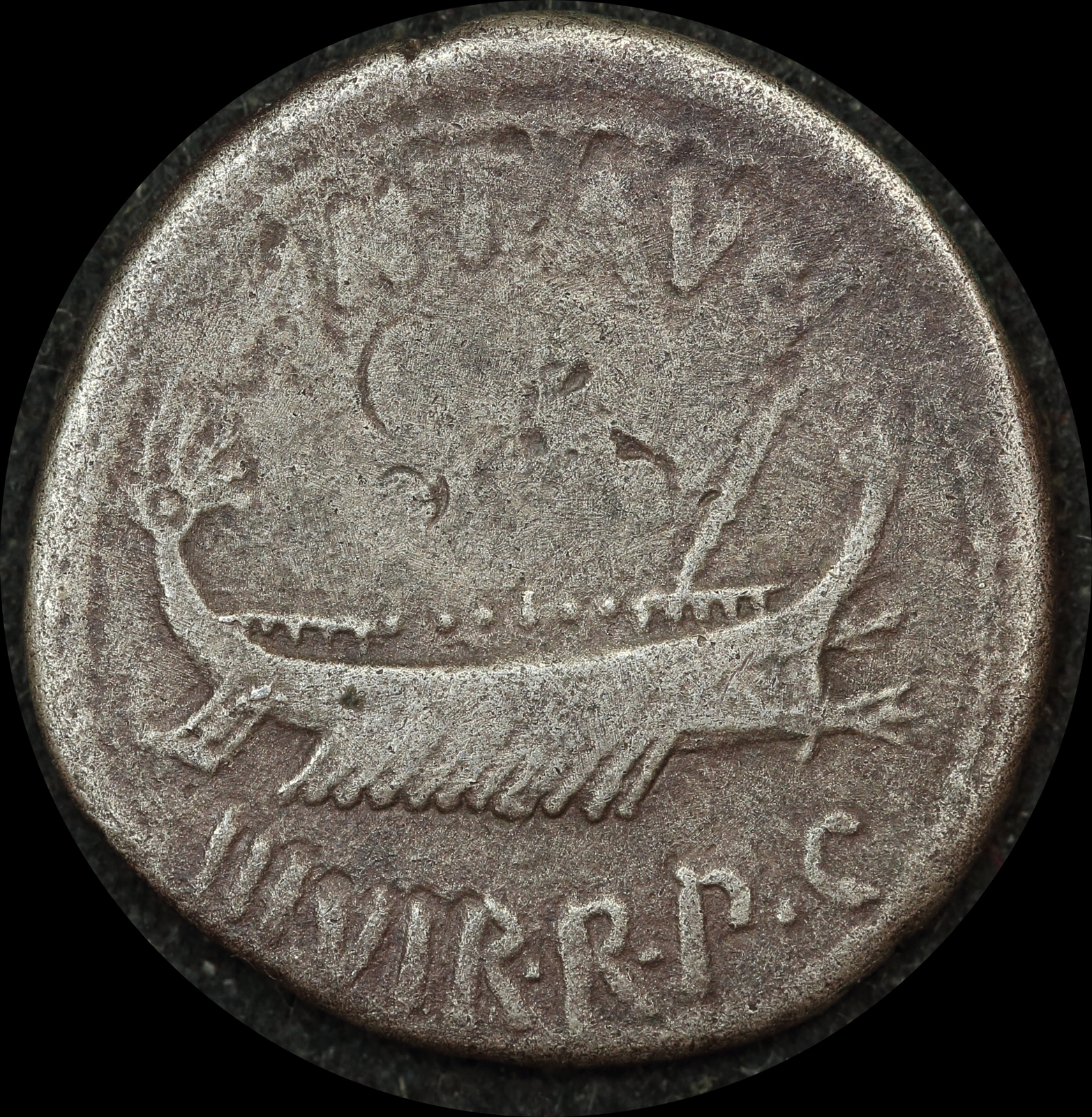 Ancient Rome (Imperial)  32 BC Marc Antony Silver Denarius Legion V  CR# 544/18 Fine product image