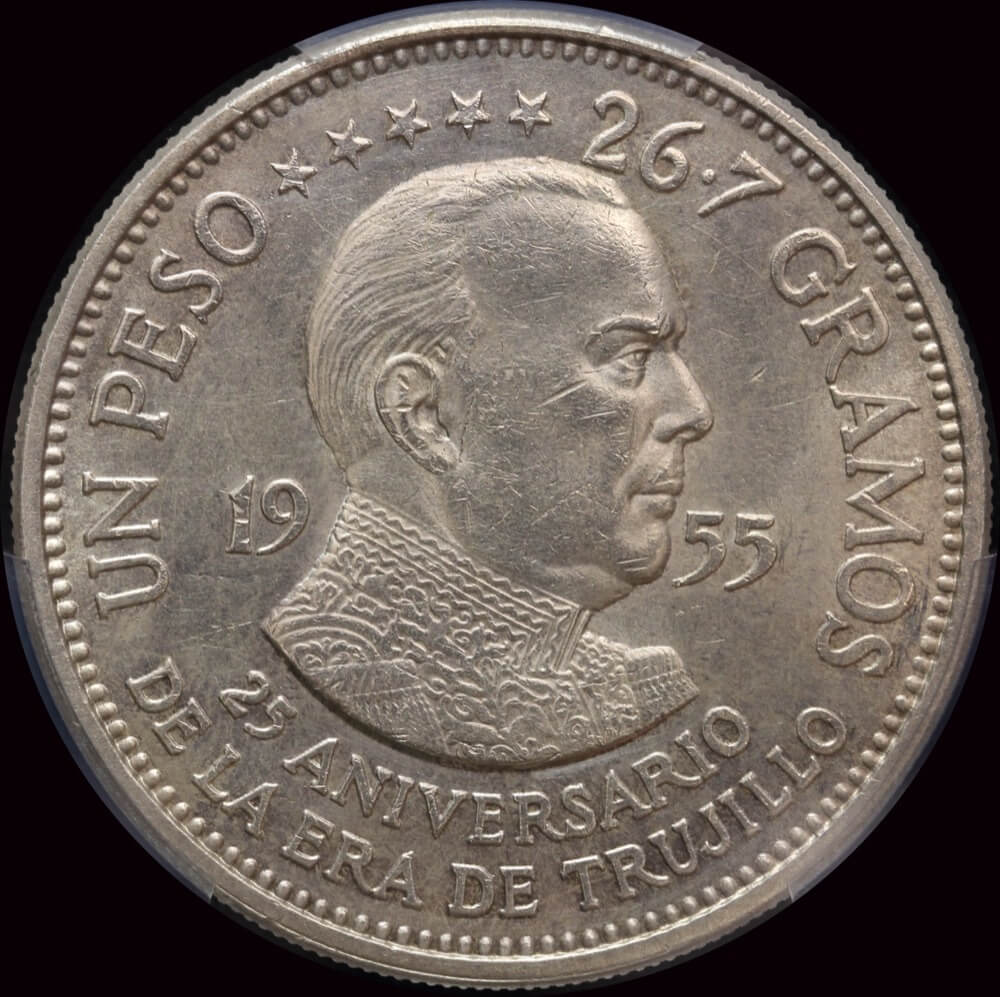 Dominican Republic 1955 Silver Peso KM# 23 PCGS MS63 product image