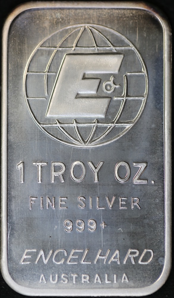 Silver One Ounce Rectangular Ingot Engelhard 99.9% circa 1980's product image
