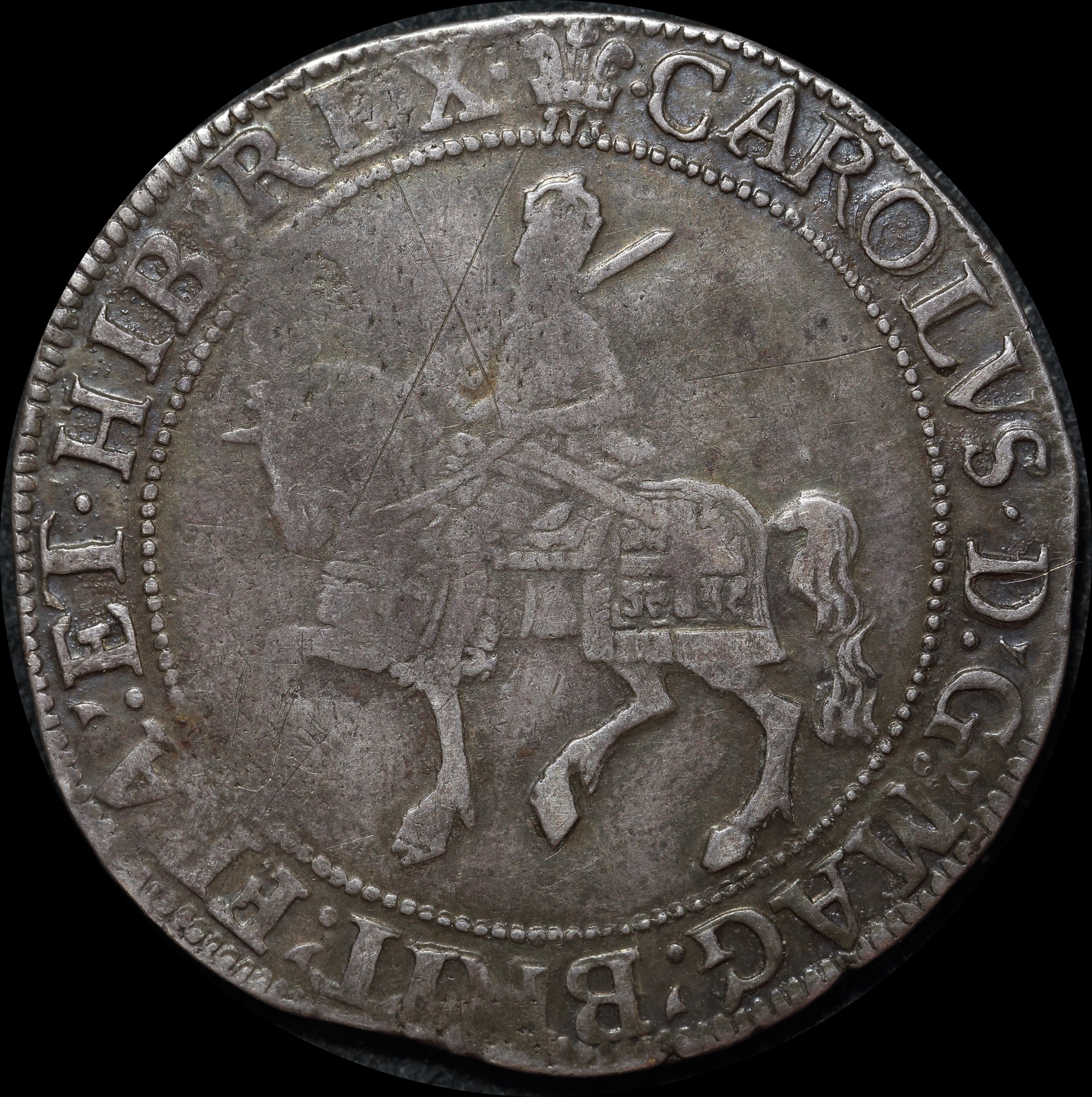 1625 ~ 1649 Silver Halfcrown Charles I S#2769 about VF product image