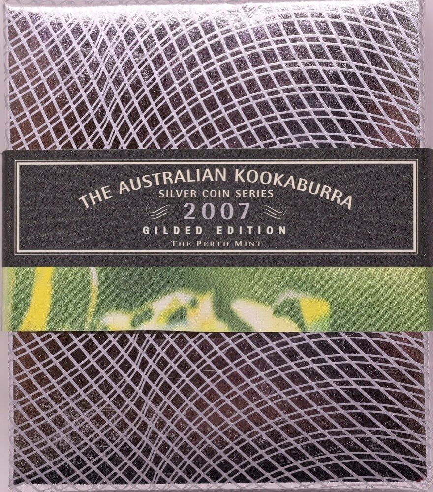2007 Silver One Ounce Gilded Unc Coin Kookaburra product image