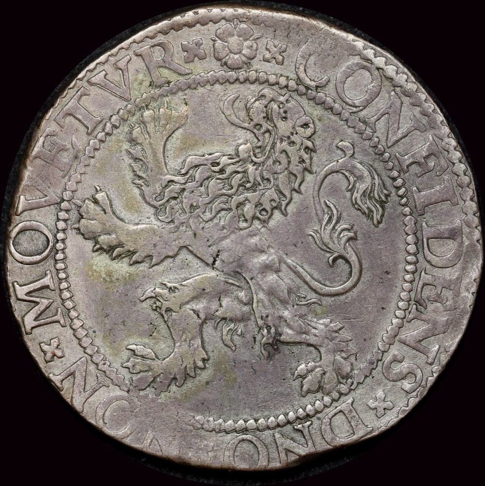 Spanish Netherlands (Holland) 1589 Silver Leeuwendaalder KM#Delm 831 Very Fine product image