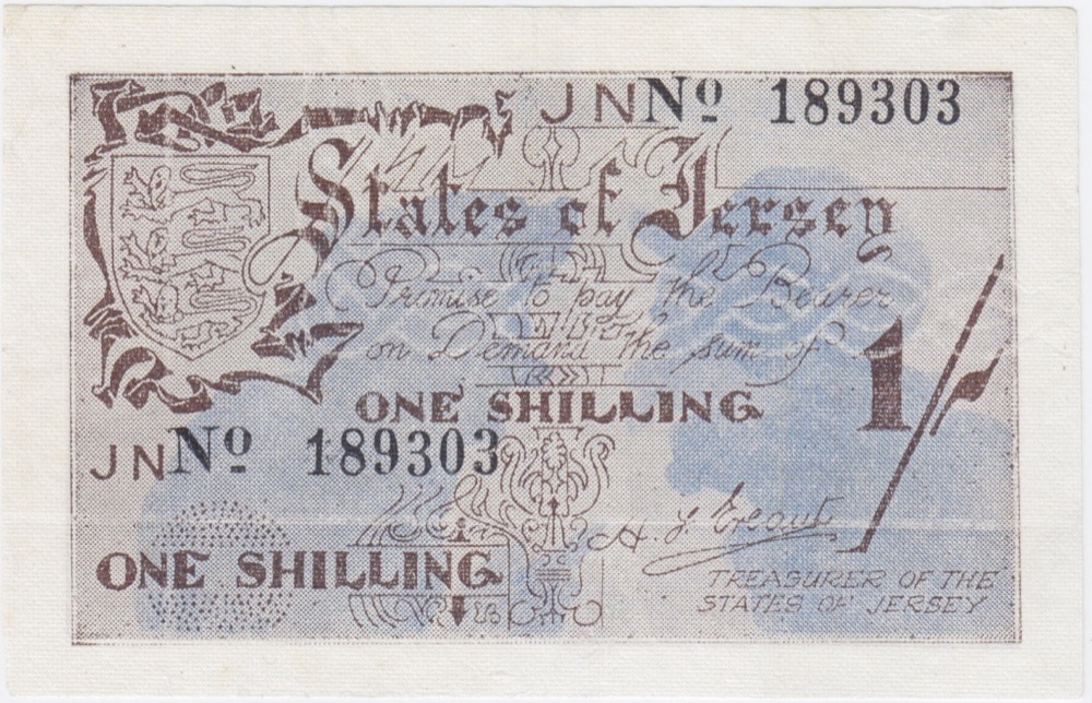 Jersey (German Occupation) 1941 Shilling P# 2a good VF product image