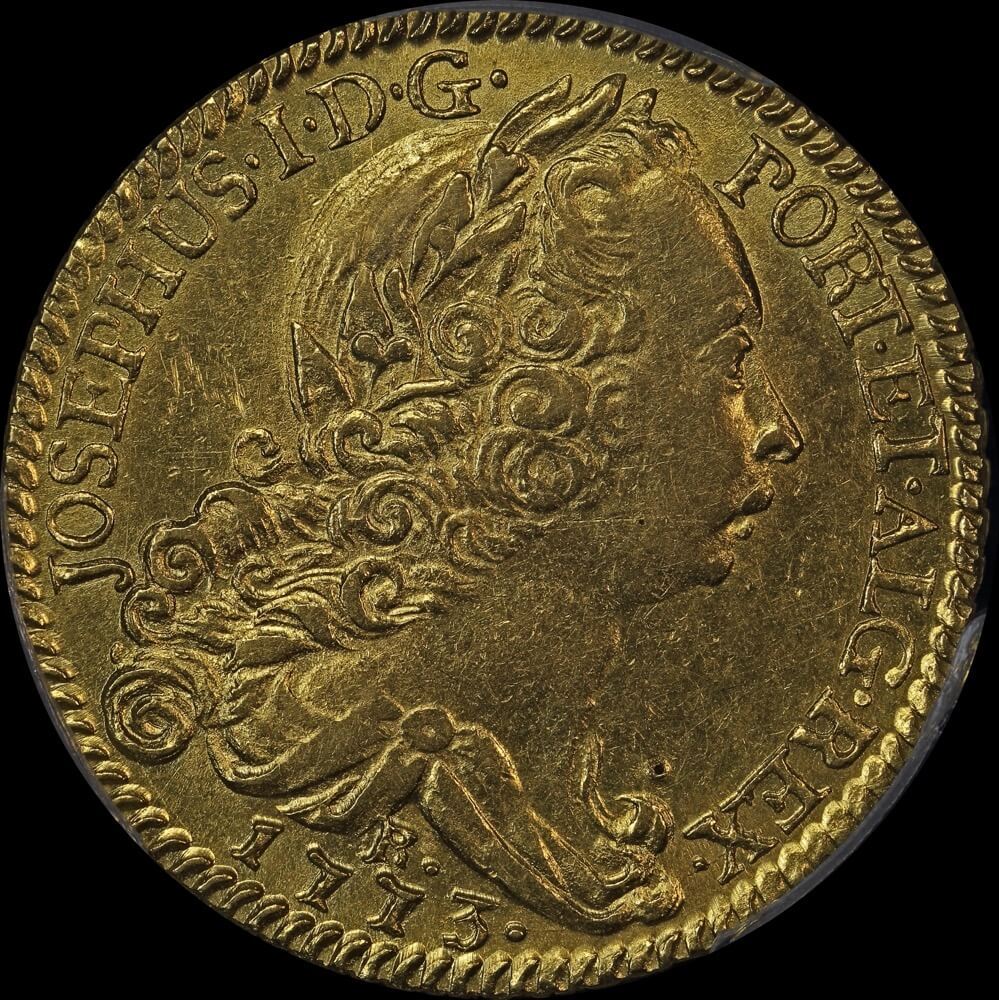Brazil 1773-R Gold 6,400 Reis / Half-Johanna KM#172.2 PCGS AU55 product image