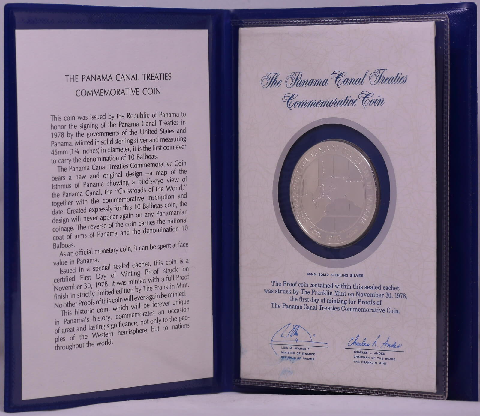 Panama Proof 10 Balboas 1973 KM# 53 product image
