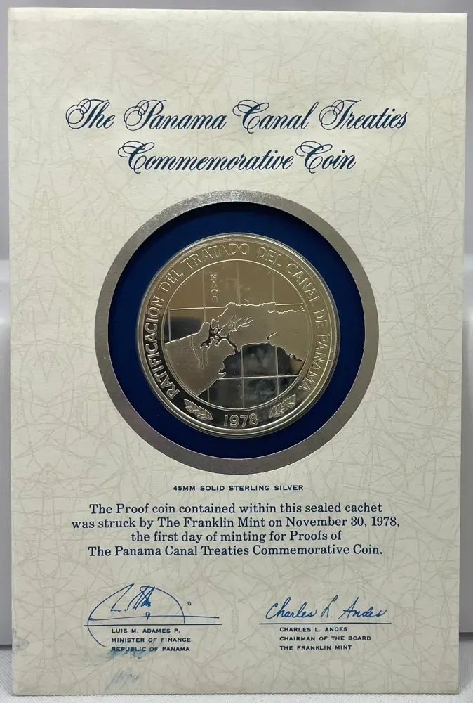 Panama 1973 Silver Proof 10 Balboas KM# 53 product image