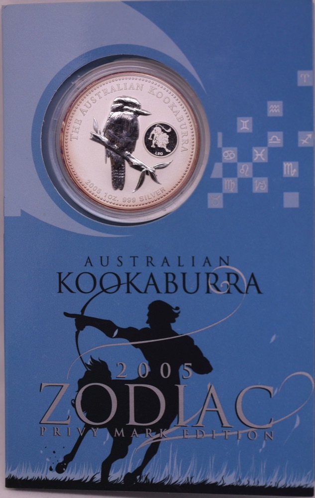 2005 Silver 1oz Privy Mark Uncirculated Zodiac Leo product image