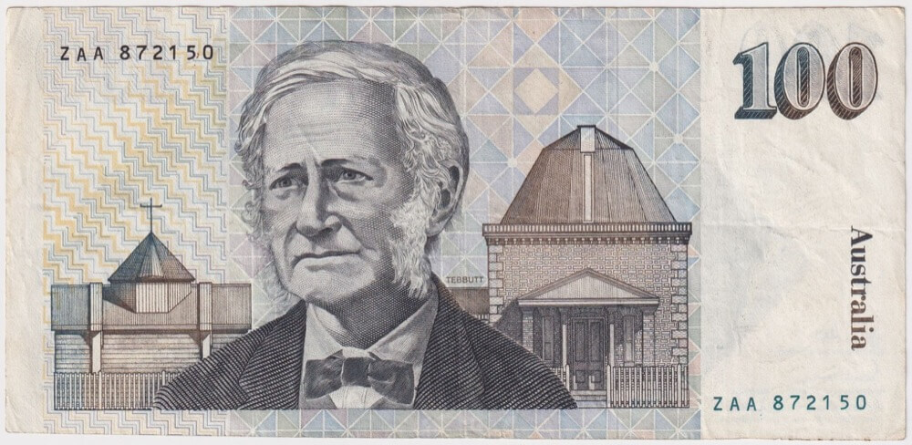 1984 $100 Note ZAA First Prefix Johnston/Stone R608F good VF product image
