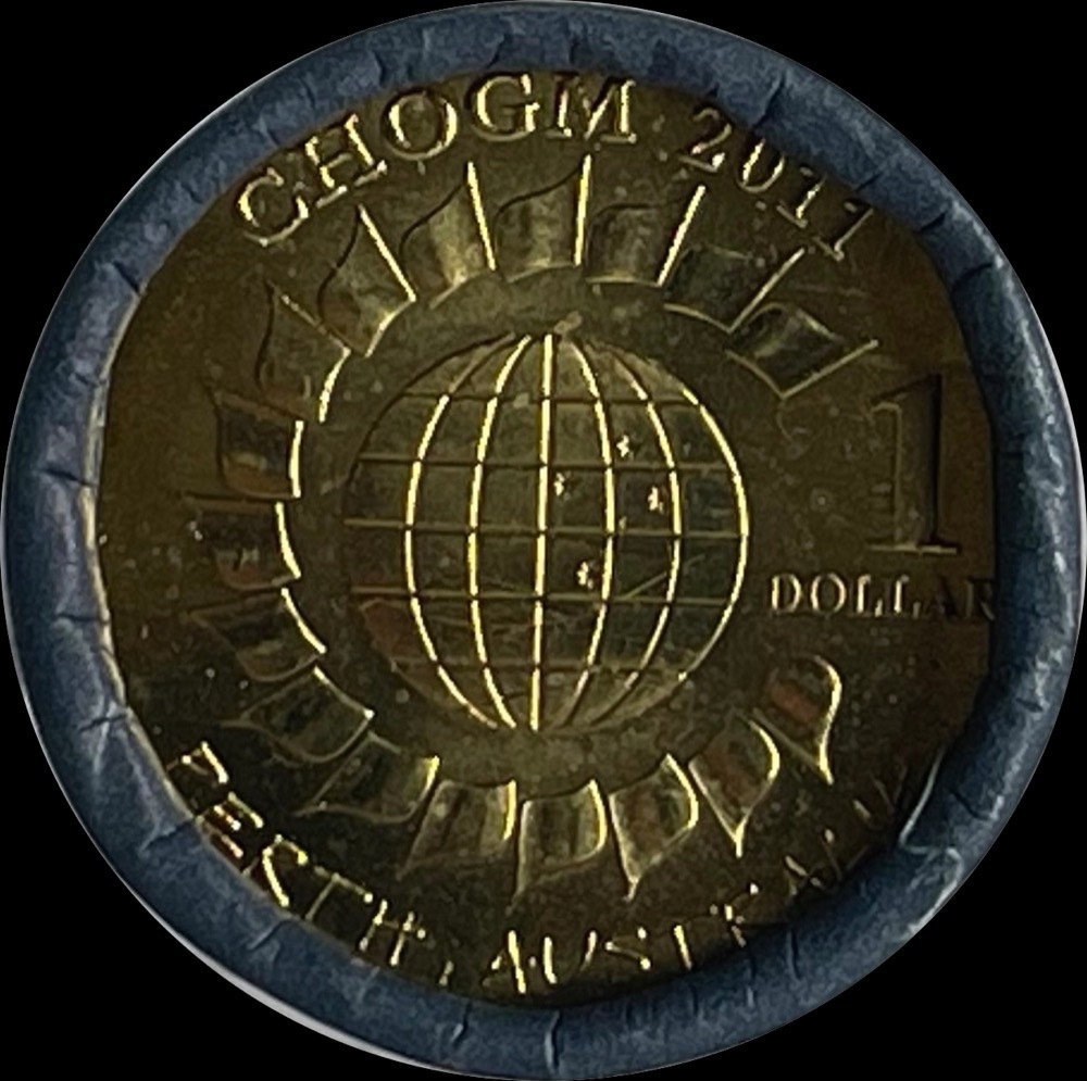 2011 One Dollar Coin Mint Roll CHOGM Perth - Heads / Tails product image
