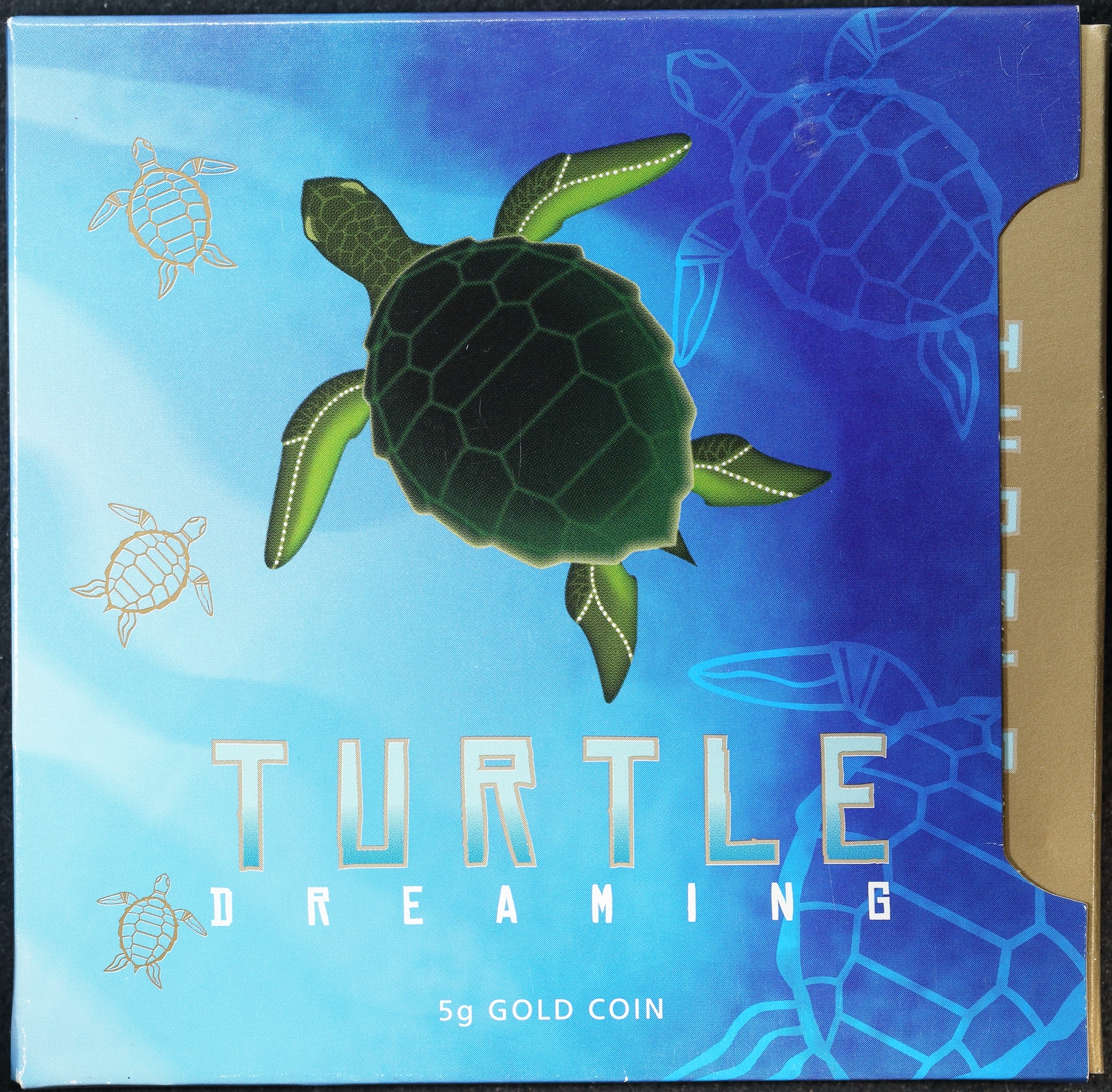 2008 Gold 5 Grams Rectangular Coin Turtle Dreaming product image