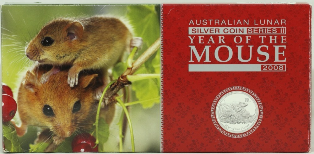 2008 Silver Three Coin Proof Set Year of the Mouse Australian Lunar Series II product image