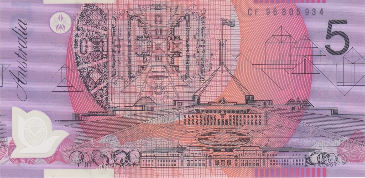 1996 $5 Note Fraser/Evans Standard Prefix R217b Uncirculated product image