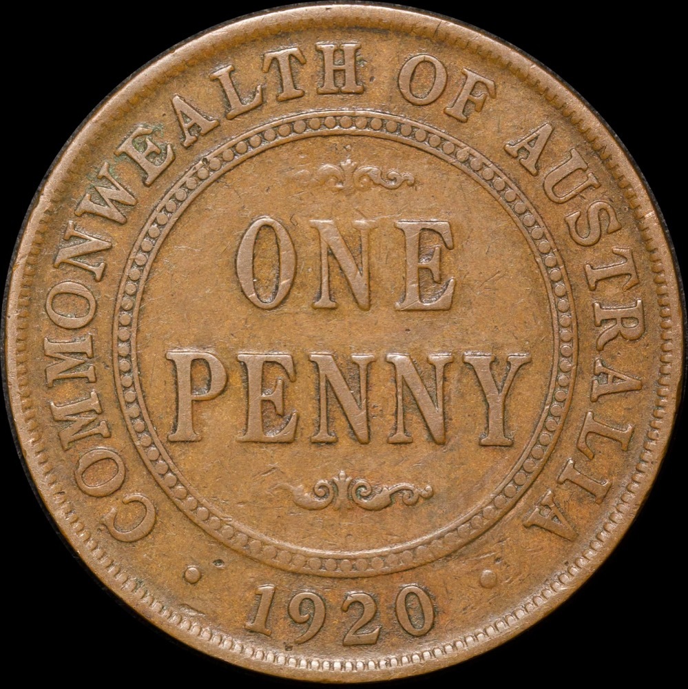 1920 Penny Dot Above Top Scroll Very Good product image