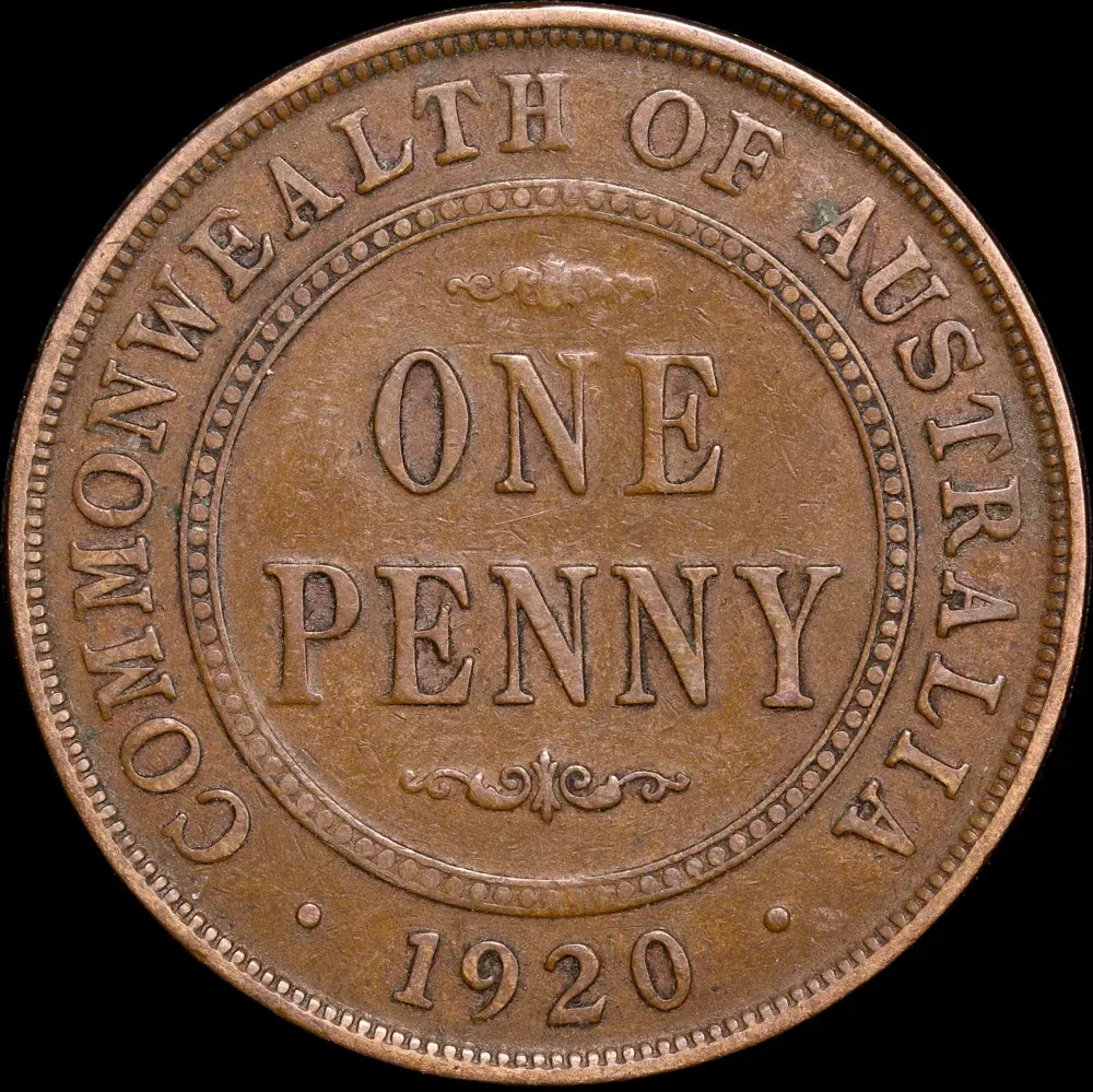 1920 Penny Dot Above Top Scroll Very Good product image