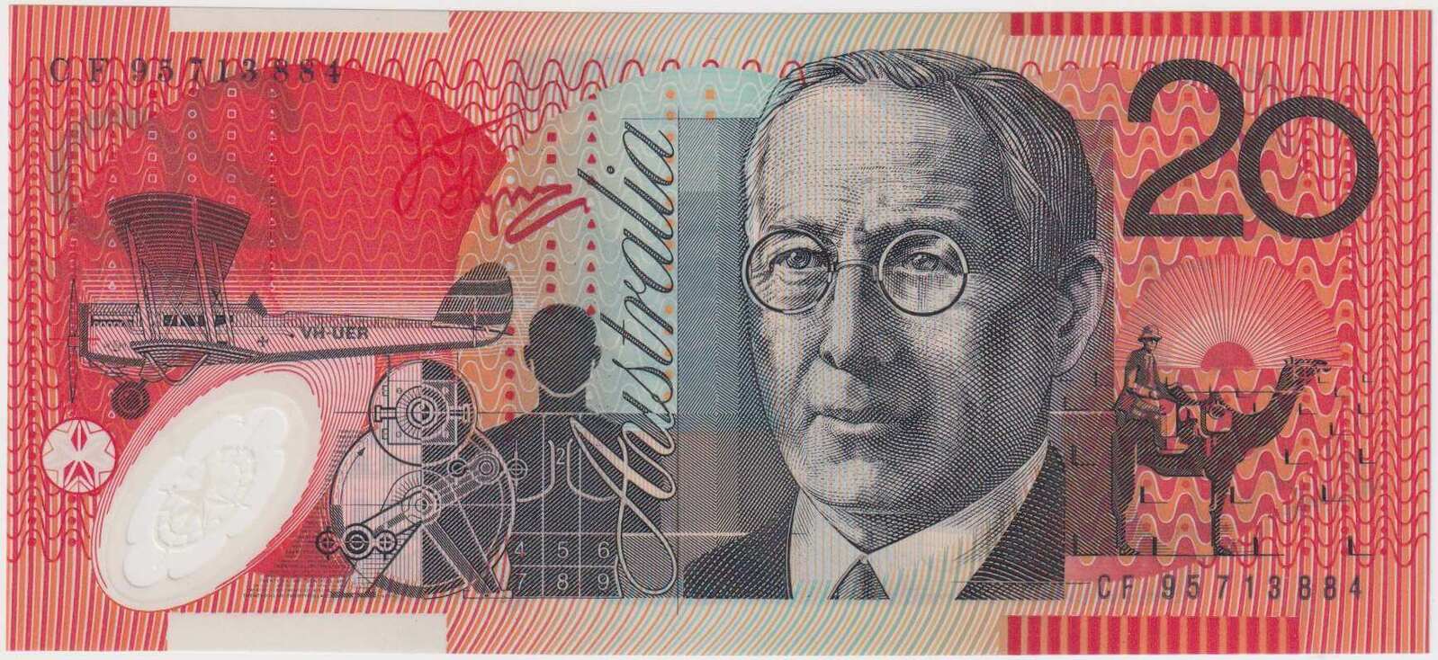 1995 $20 Note Fraser/Evans General Prefix R416b Uncirculated product image