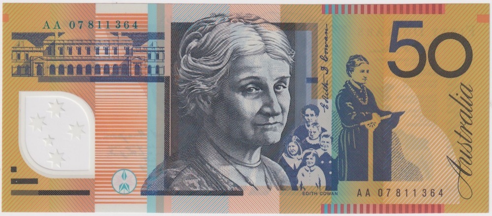 2007 $50 Note Stevens/Henry AA07 First Prefix 521aF Uncirculated product image