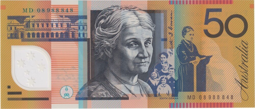 2008 $50 Note Stevens/Henry MD08 Last Prefix 521bL Uncirculated product image