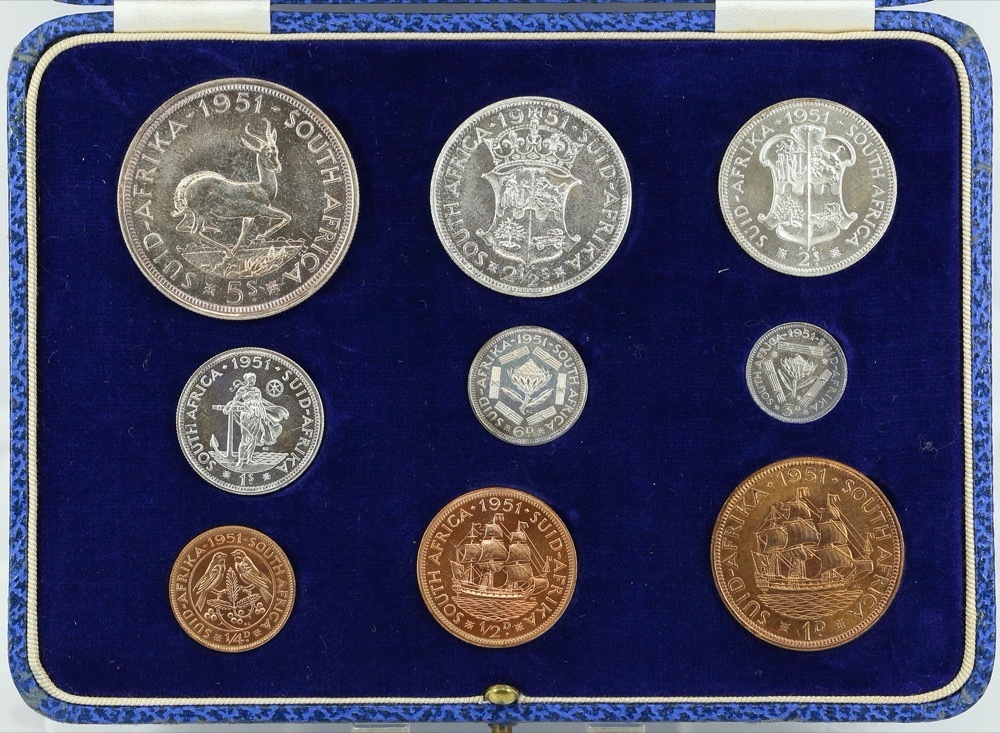 South Africa 1951 Short Proof Coin Set KM# PS23 FDC product image