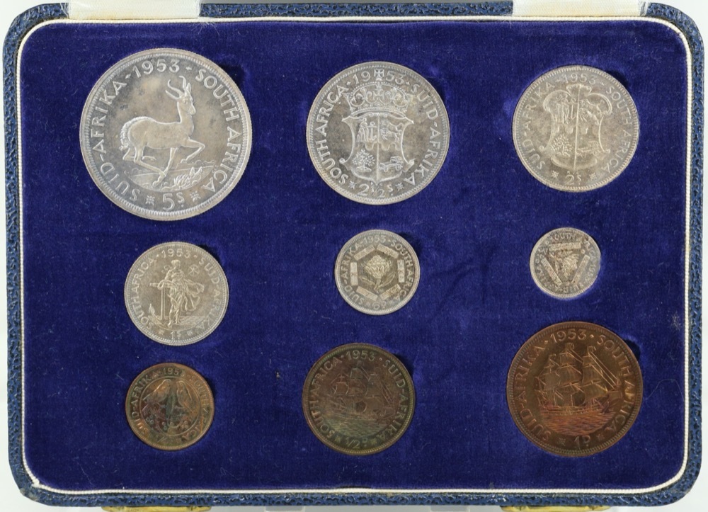 South Africa 1953 Short Proof Coin Set KM# PS27 FDC product image