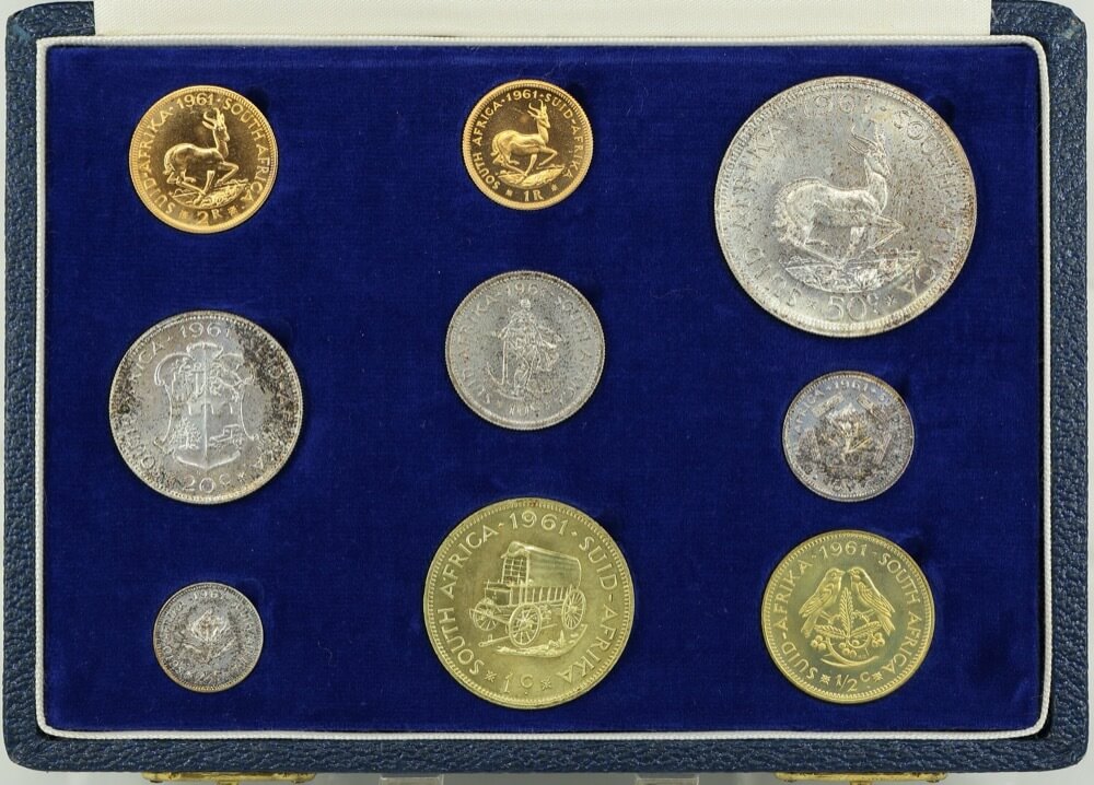 South Africa 1961  Long Proof Coin Set KM# PS50 FDC product image