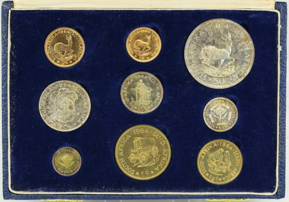 South Africa 1964 Long Proof Coin Set KM# PS59 FDC product image