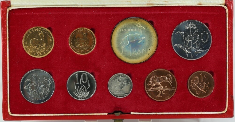 South Africa 1967 Long Proof Coin Set KM# PS69 FDC product image
