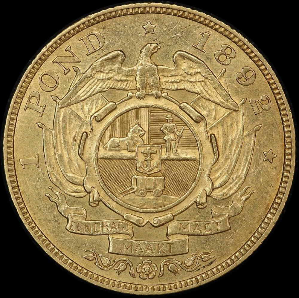 South Africa 1892 Gold Pond KM# 10.1 good EF product image