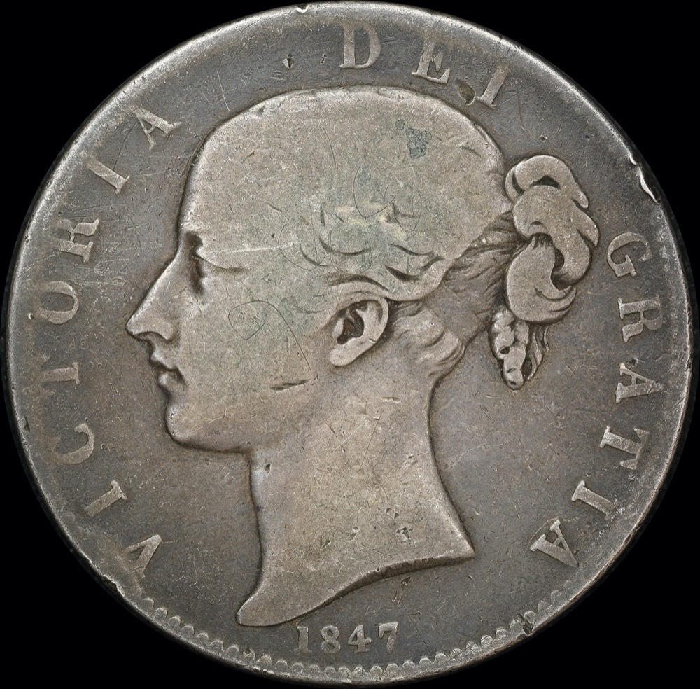 1847 Silver Crown Victoria S#3882 Fine product image